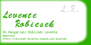 levente robicsek business card